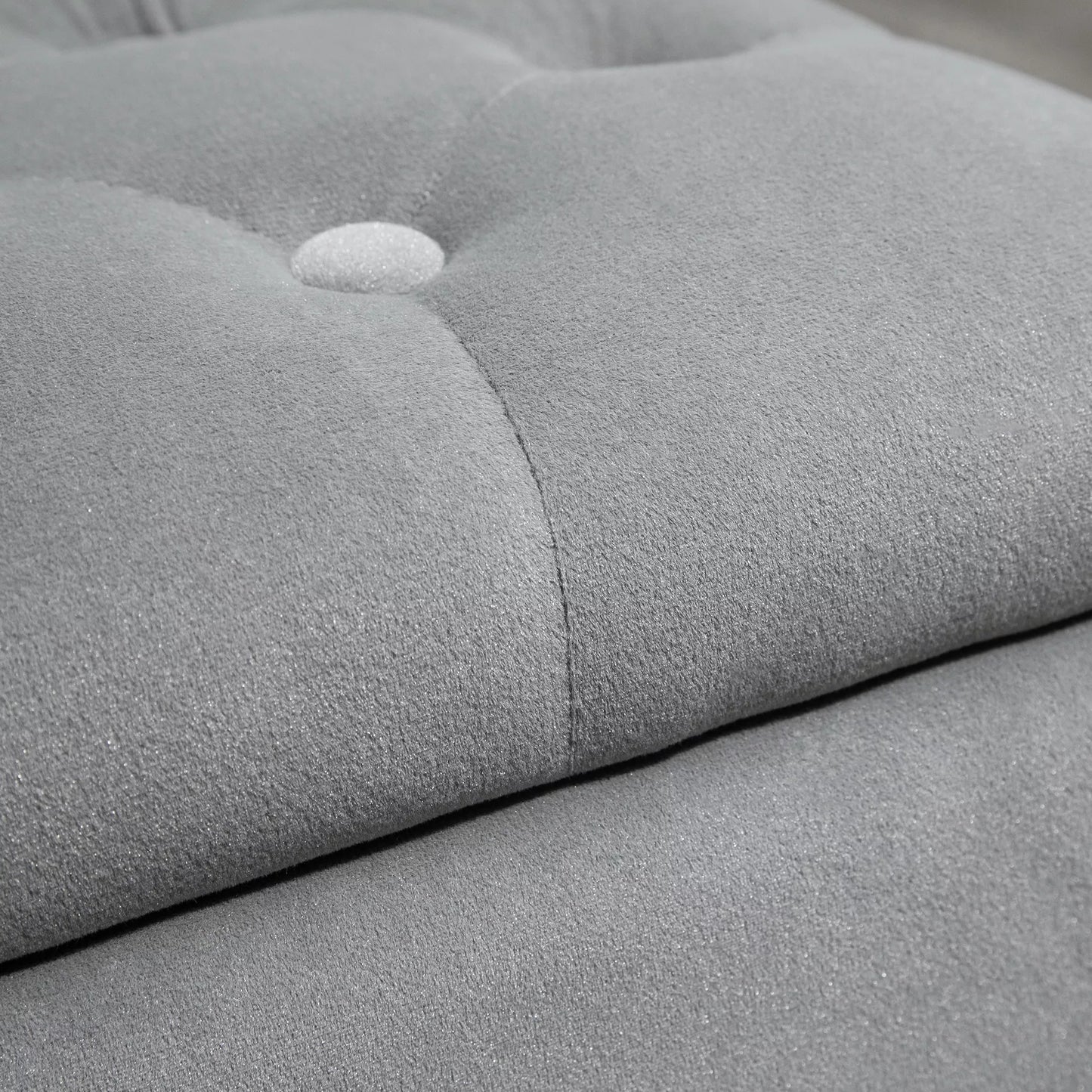 3 dalių rinkinys su laikymo vieta, 2 x sėdimasis pufas, apmušta dėžė su sėdyne, kojų pufas, laikymo dėžė, kojų atrama, atlaiko iki 130 kg, mikropluošto audinys, putplastis, 75 x 40 x 42 cm, šviesiai pilkos spalvos