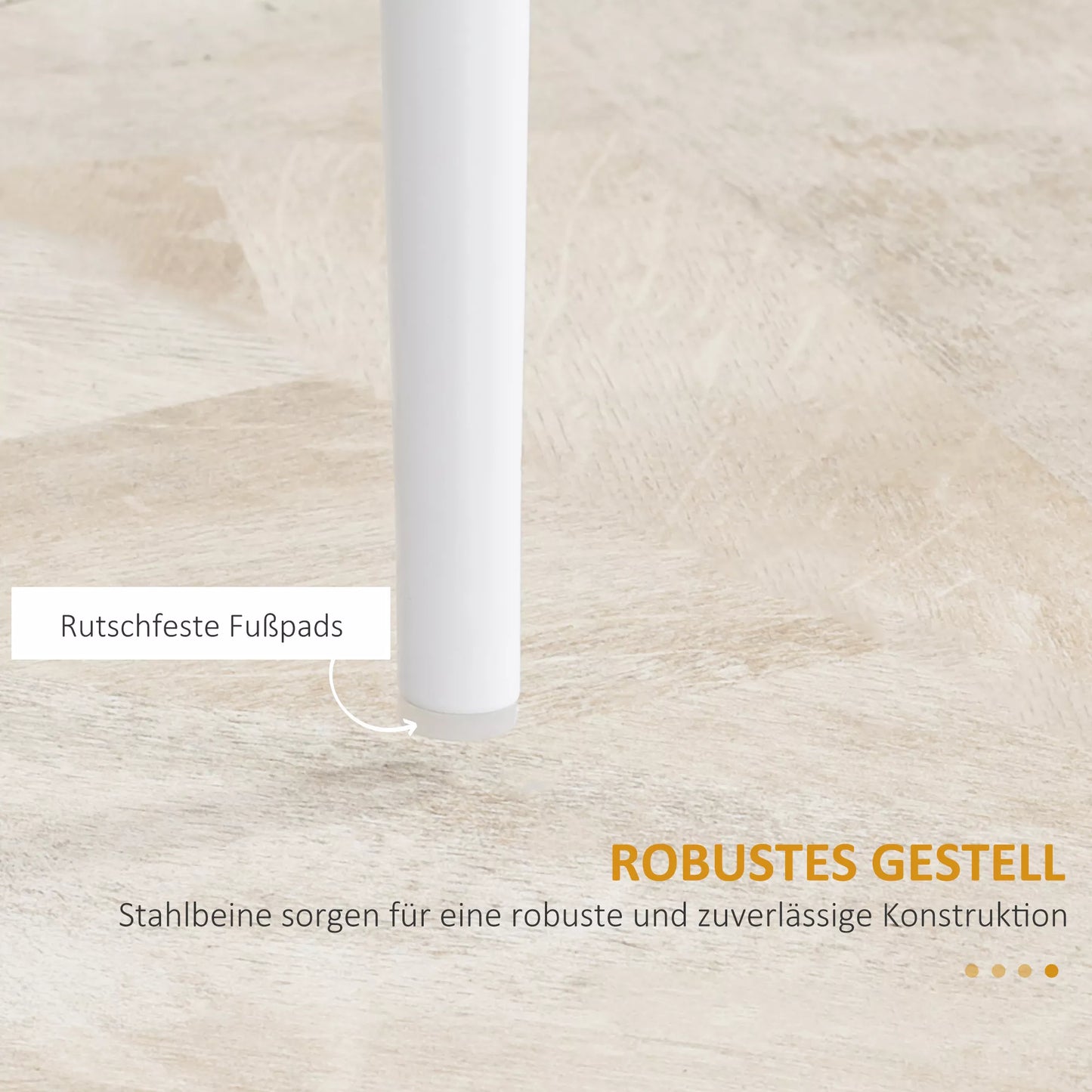 4 kėdžių komplektas, valgomojo kėdės, virtuvės kėdės, 41 cm x 50 cm x 97 cm, baltos