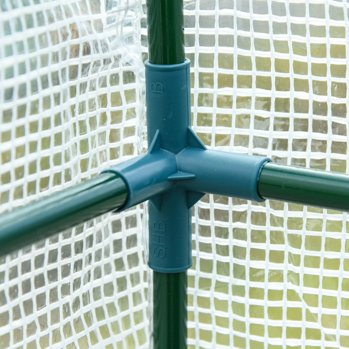 Plėvelės šiltnamis Pomidorų šiltnamis su tinkliniu langu, šiltnamis su suskleidžiamomis durimis, daigynas su UV apsauga, baltas, 200 x 100 x 215 cm