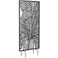Kambario pertvara 65 x 130 cm Laisvai stovinti Pakabinama Paravent, pertvara Apsauga nuo žvilgsnių iš metalo Juoda