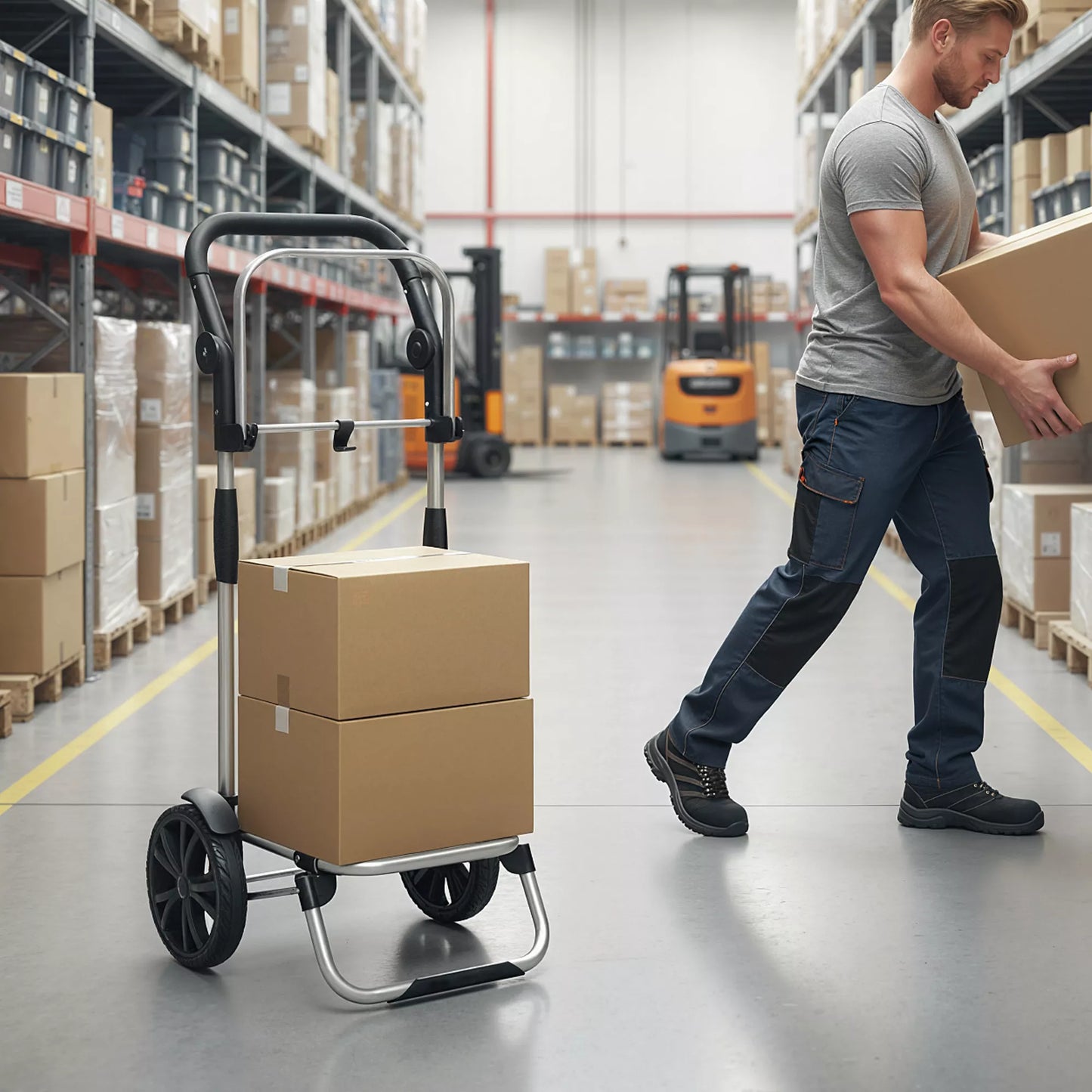 3-in-1 sulankstomas pirkinių vežimėlis, kurio talpa 40 l, vežimėlis gali išlaikyti iki 25 kg svorį, su šaldymo skyriumi, juodos spalvos