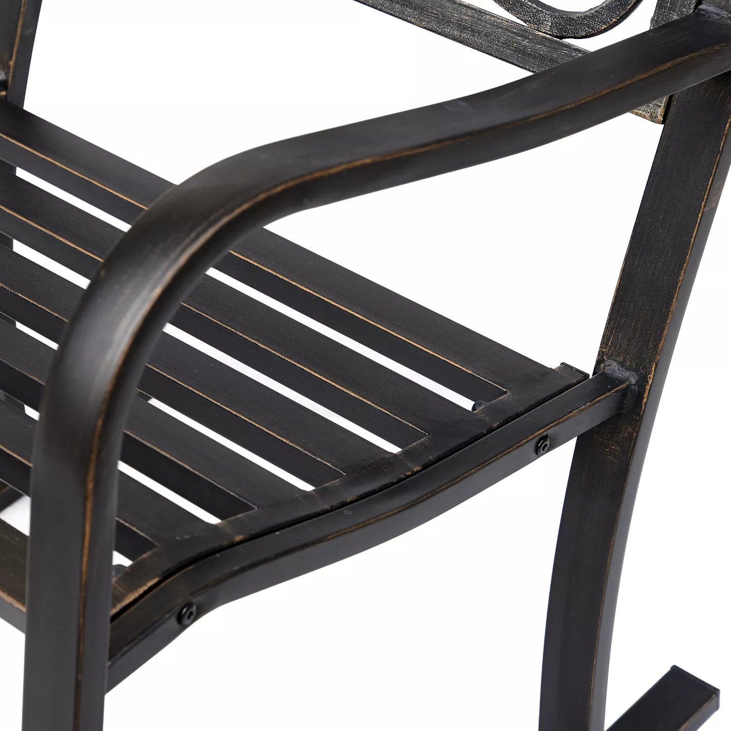 Sūpynės kėdė Sodo kėdė Sūpynės kėdė antikvarinė Sodo metalinė bronzinė B60 x T73 x H85cm