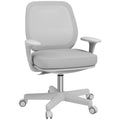 Biuro kėdė, Ergonomiška rašomojo stalo kėdė su sukimosi funkcija, Reguliuojamas aukštis 55 x 48 x 82,5-94,5 cm Pilka