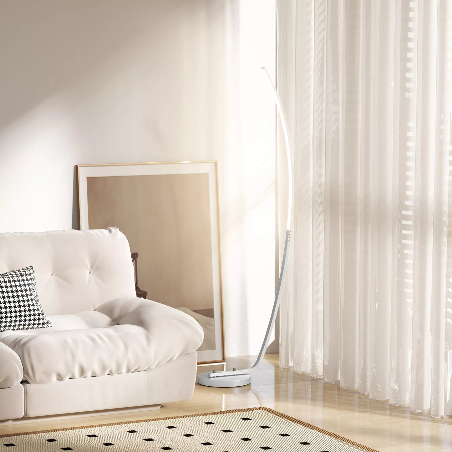 LED koridoriaus šviestuvas su reguliuojamu ryškumu, moderni pastatoma lempa su kojiniu jungikliu miegamajam, svetainei, sidabrinė