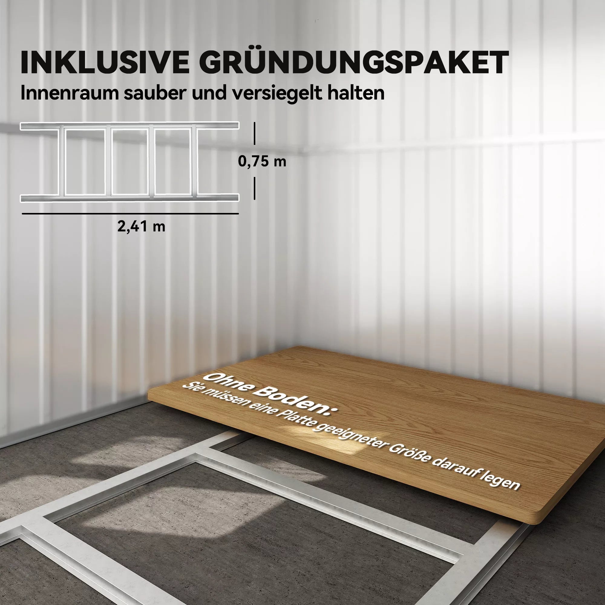 Metalinis sandėliukas sodo įrankiams laikyti, su langu, plačiomis durimis, 260 x 177 x 190 cm, žalias