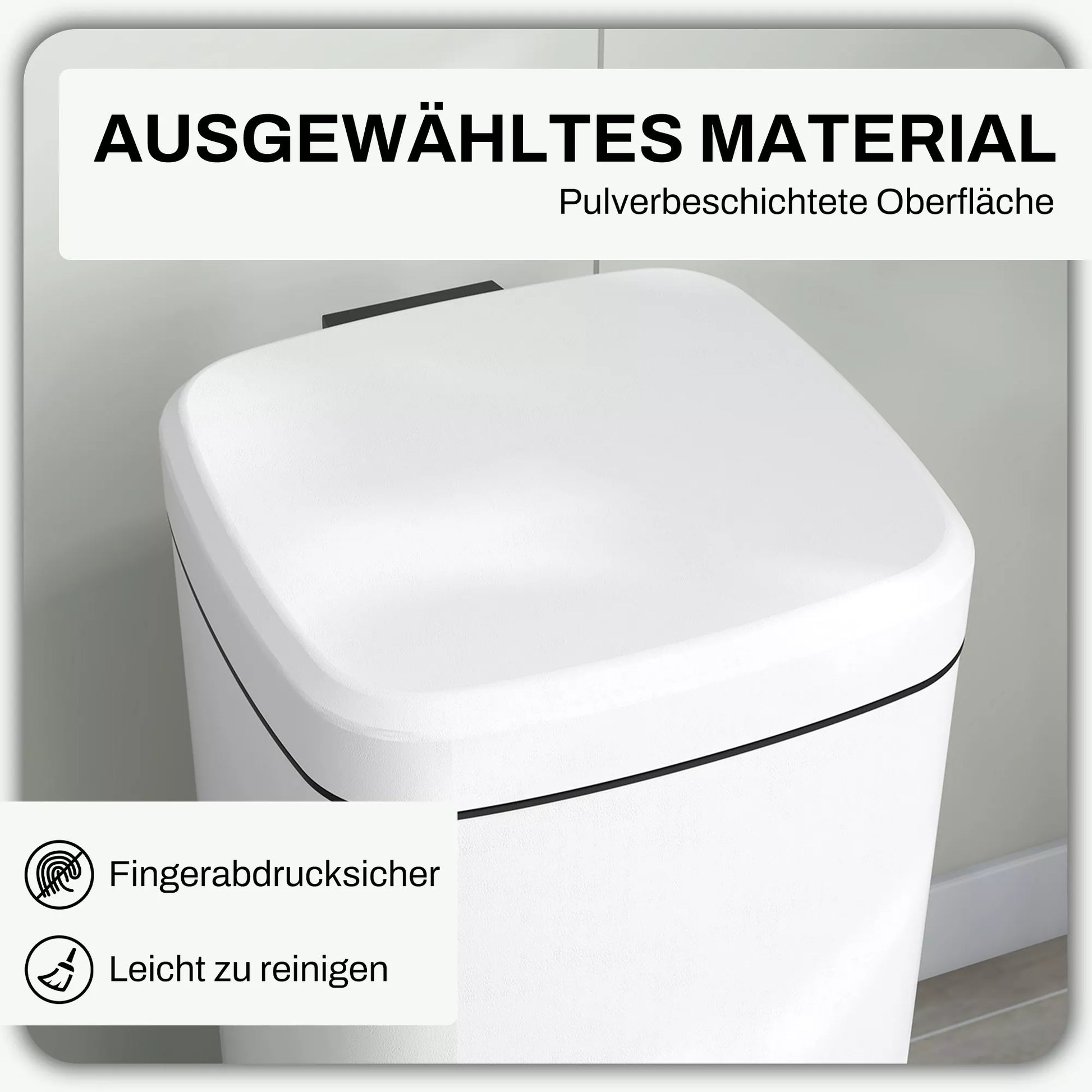 Šiukšliadėžė 30L su pedalu, lėto užsidarymo funkcija (Soft-Close), balta