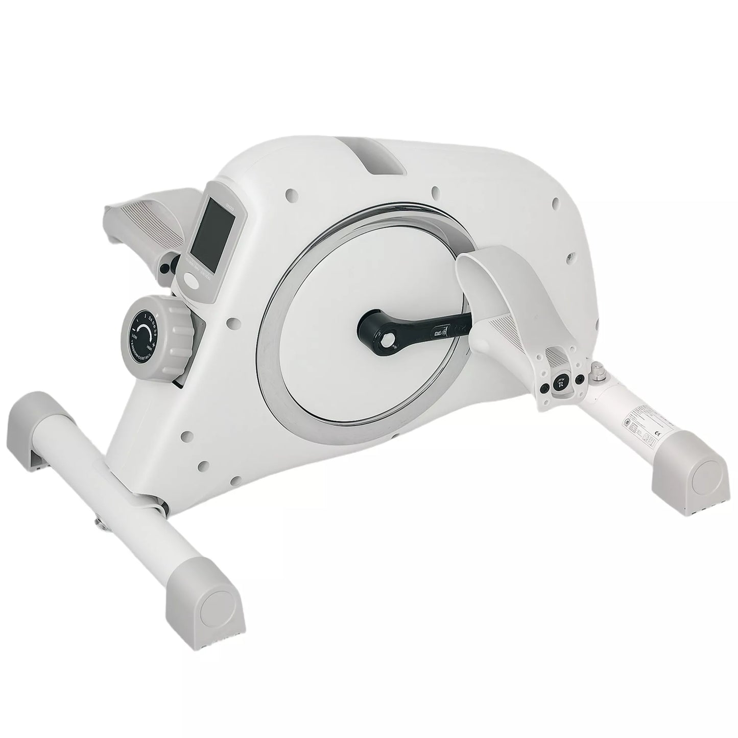 Mini treniruoklis po stalu, pedalai rankų ir kojų pratimams, 8 pasipriešinimo lygiai, plienas, baltas