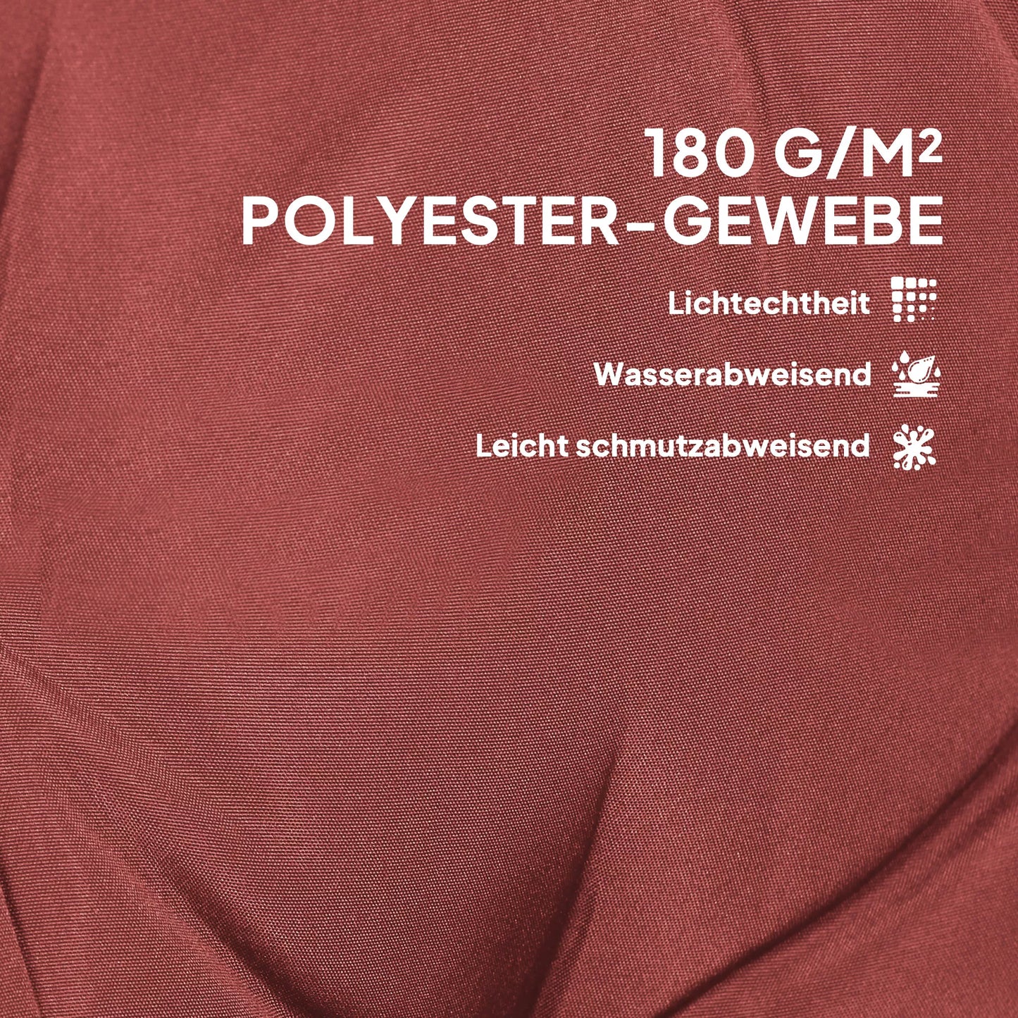 4 vnt. sėdimųjų pagalvėlių komplektas 108 x 50 x 5 cm, su raišteliais, skirta naudoti lauke ir viduje, vyno raudonumo