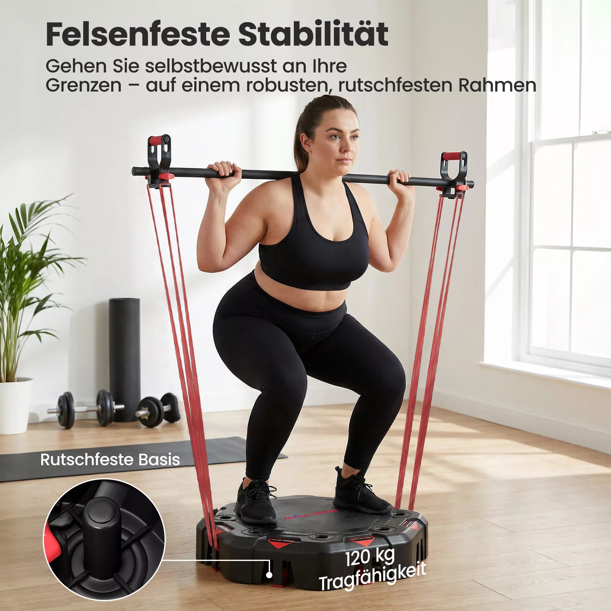 Liegestützbrett 7-in-1 Reguliuojama Push Up Board su atsparumo juostomis Rulonais Durų inkaro, Sulankstoma
