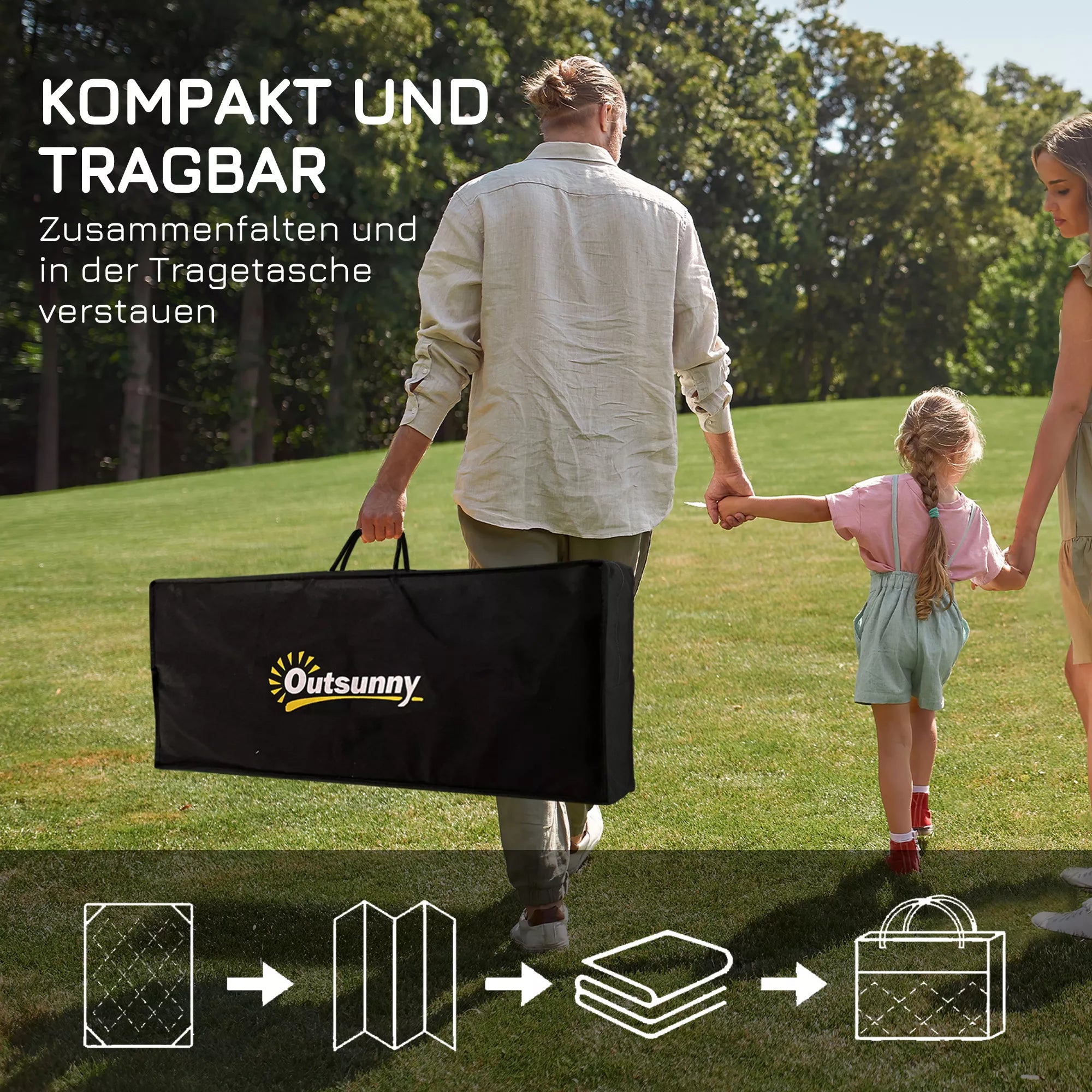 Lauko kilimas Terasos kilimas, atsparus atmosferos poveikiui, modernus dizainas, 365 cm x 274 cm x 0,3 cm, žalias + kreminis