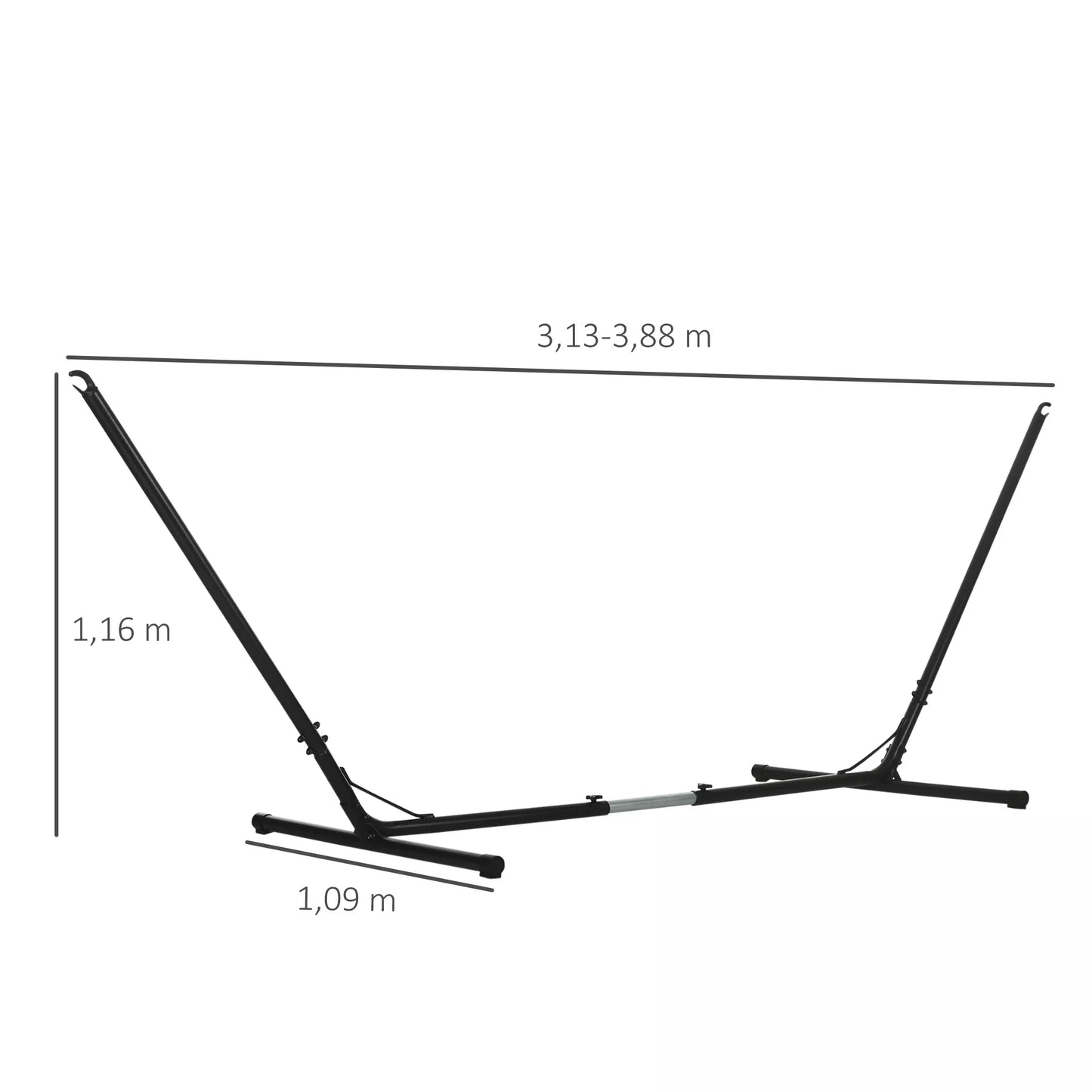 Hamako stovas Hamako stovas, reguliuojamo dydžio (313–388) x 109 x 116 cm, iki 120 kg, sodas, paplūdimys, metalas