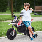 Elektrinis motociklas Aprilia 3–8 metų vaikams, iki 30 kg, baltas