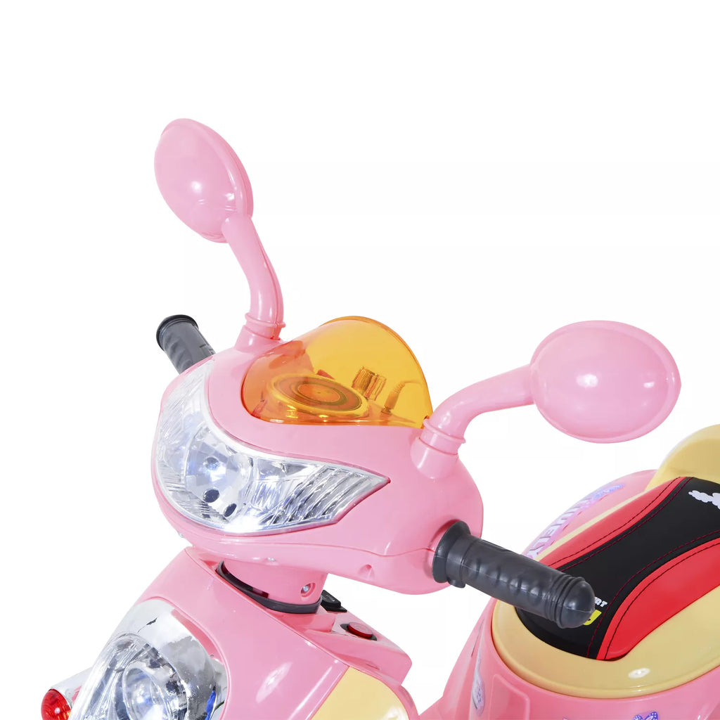 Vaikiškas elektrinis motociklas, 3–5 metų vaikams, rožinis