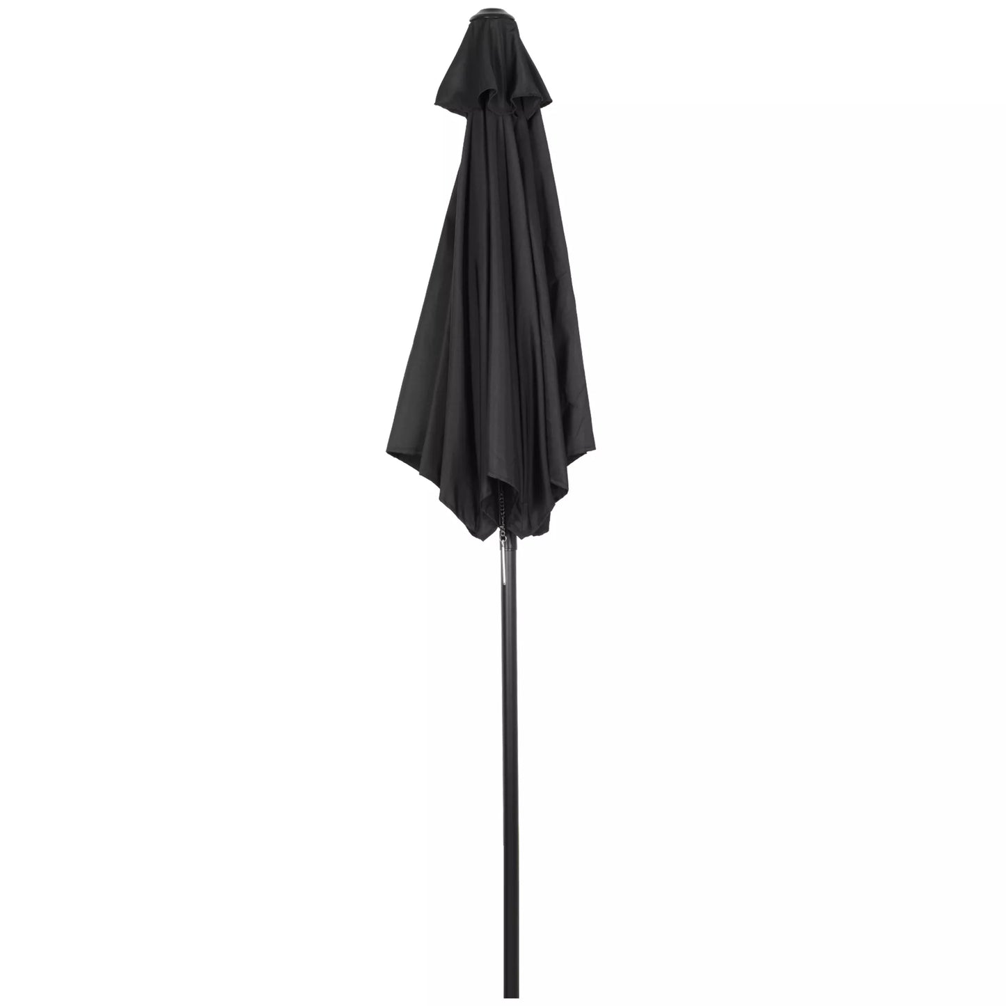 Saulės skėtis Ø196 cm, šešiakampis, balkoninis skėtis paplūdimiui, balkonui, sodui, juodas