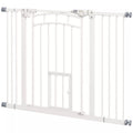 Laiptų apsauginė grotelė Šunų apsauginė grotelė, automatinis uždarymas, valdymas viena ranka, 100 cm x 4 cm x 76 cm, balta