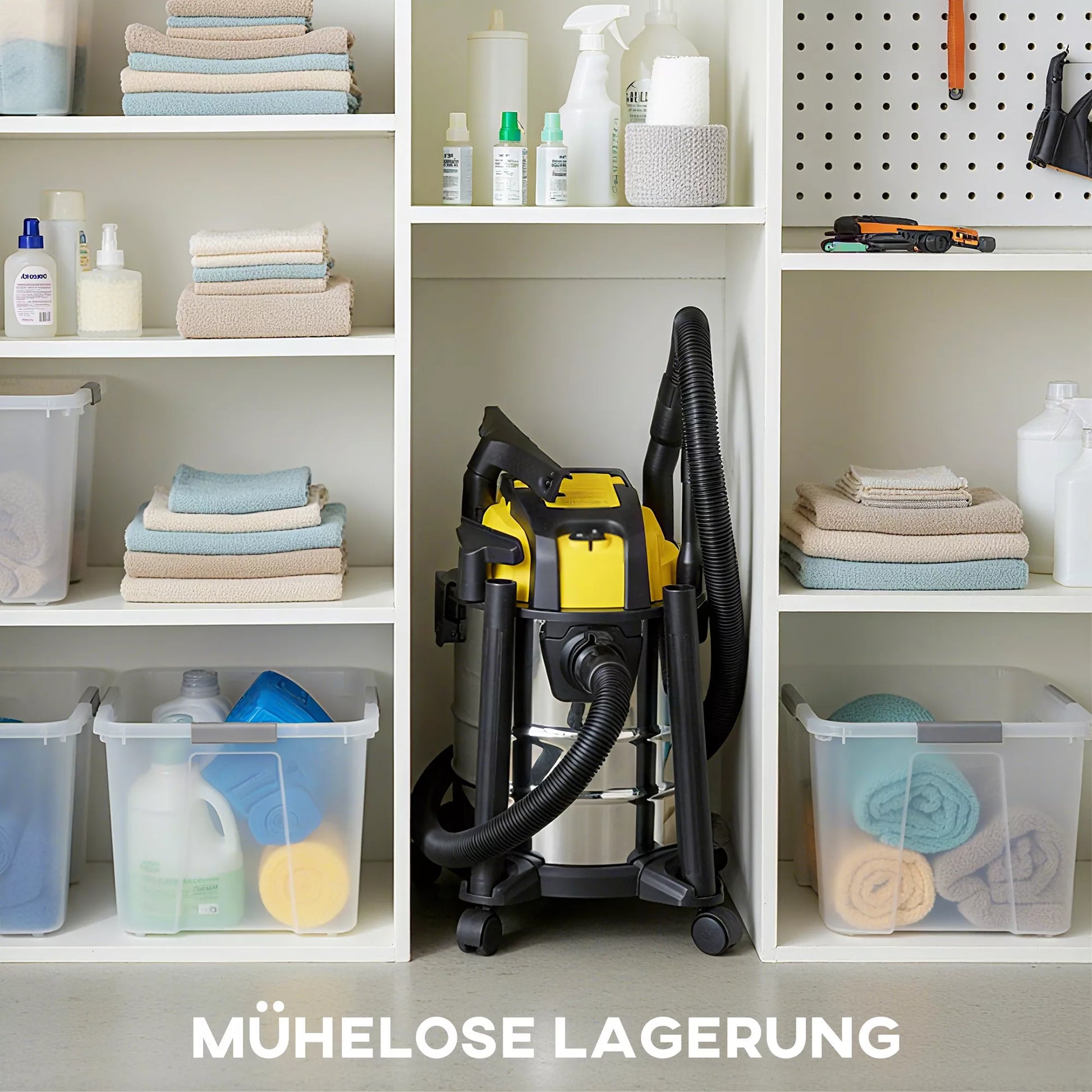 Šlapias ir sausas siurblys, su ratukais, 3 pakopų filtravimo sistema, 20 l dulkių surinkimo talpa