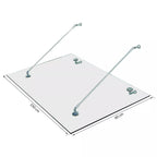 Stiklinis stogelis 150x90 cm su matmenimis – schema su nurodytais matavimais