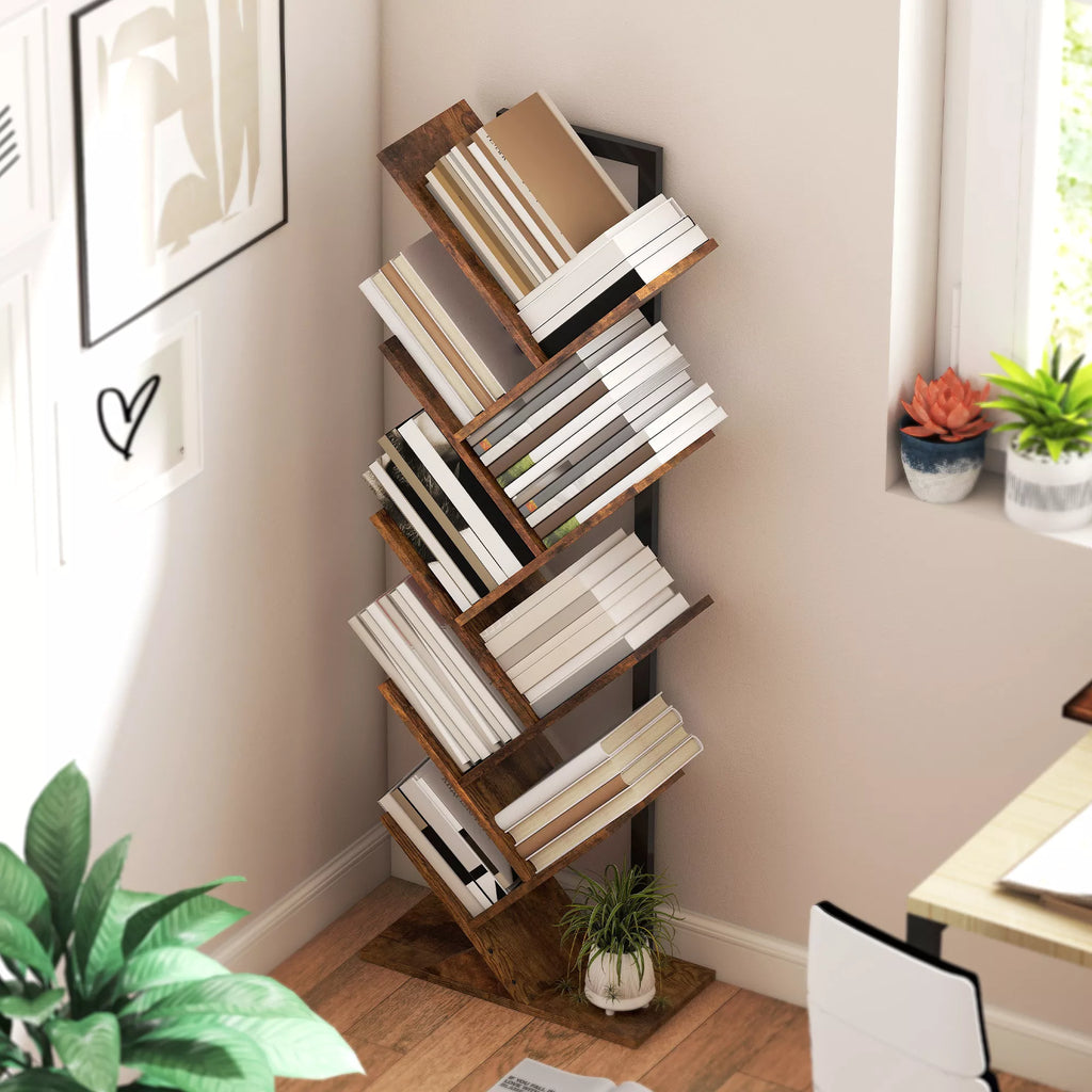 Pastatoma lentyna Living room, 9 lentynos, ruda