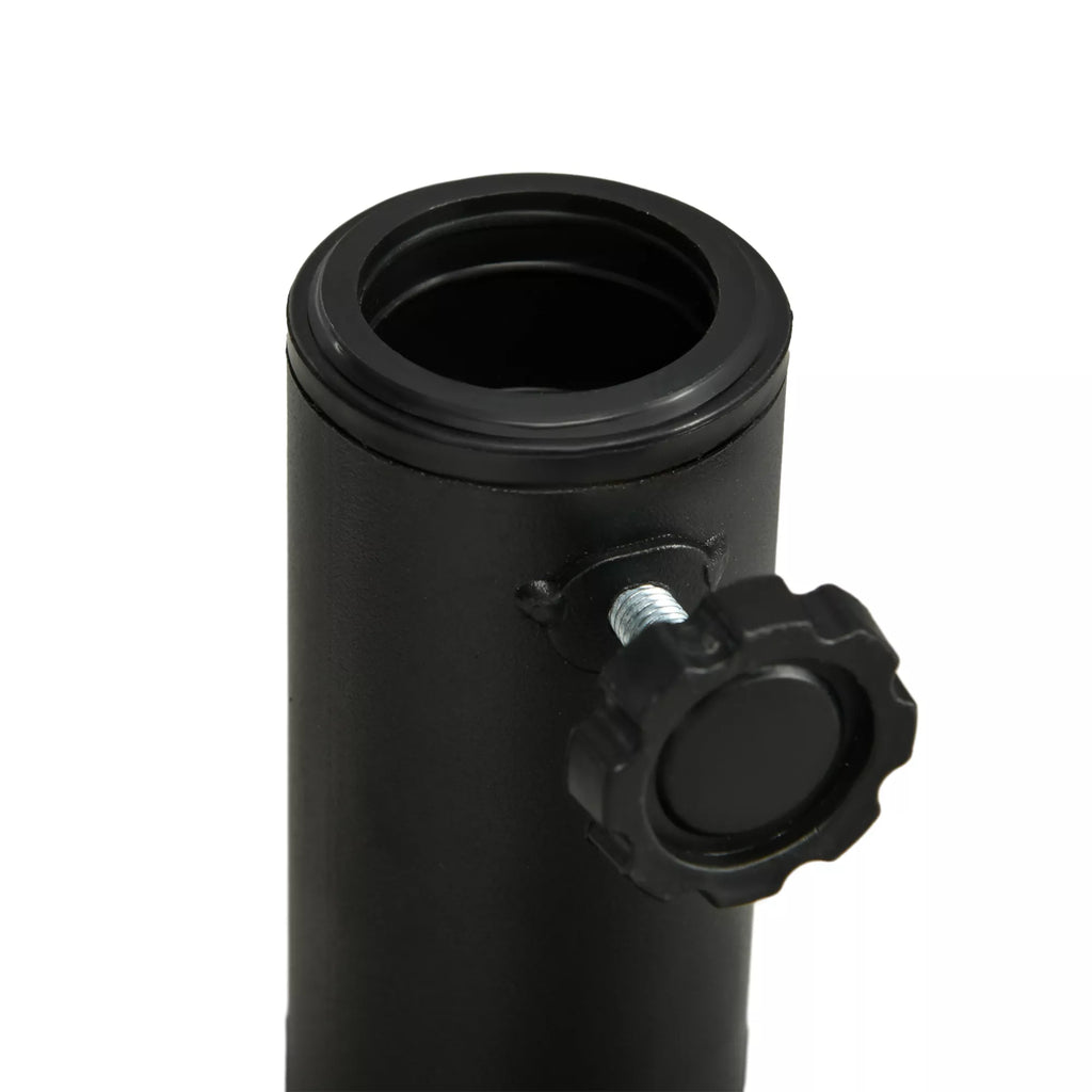 Betoninis skėčio stovas 18 kg Skėčio stovas, apvalus Skėčio laikiklis 32/38/48 mm Juodas
