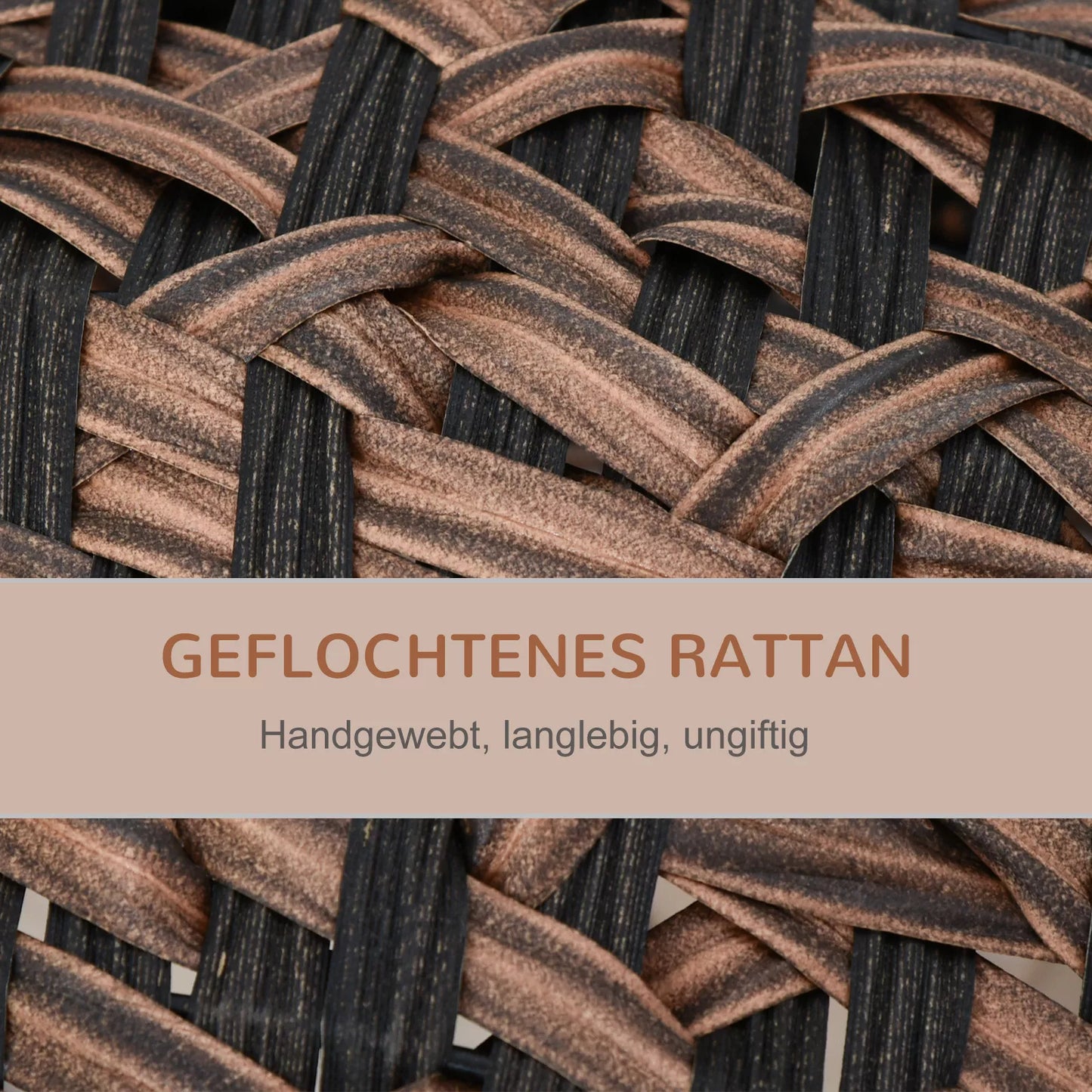 PawHut Rotango Kačių Namelis su Pagalvėle, Katės Guolis su Paaukštintomis Kojelėmis, Ruda, Ø52 x 58 cm