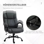 Biuro kėdė, Ergonomiška stalinė kėdė, Sukama kėdė su paminkštintu porankiu, iki 220 kg apkrovos, pilka