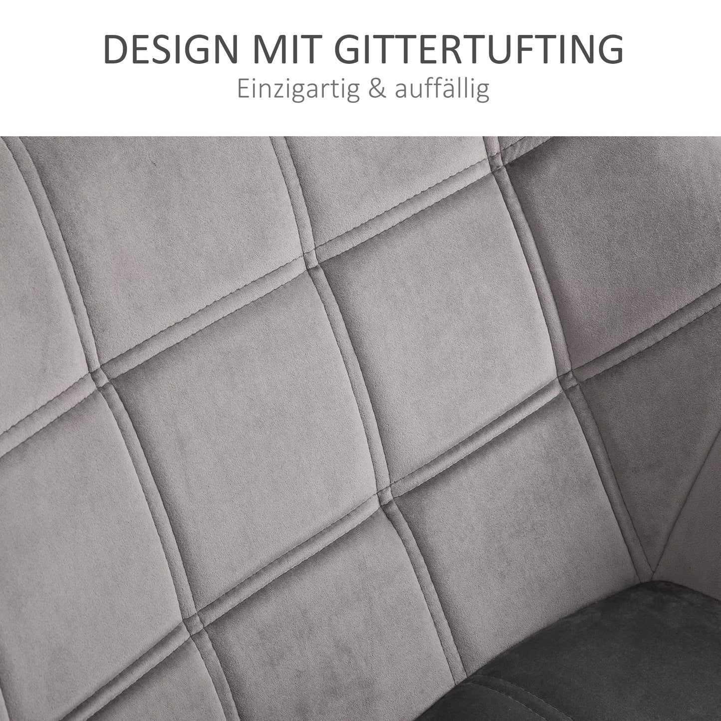 Relaksacijos krėslas Skandidesign skaitymo krėslas akcentinis krėslas, dygsniuotas, 67cm x 61,5cm x 71cm. Pilkas