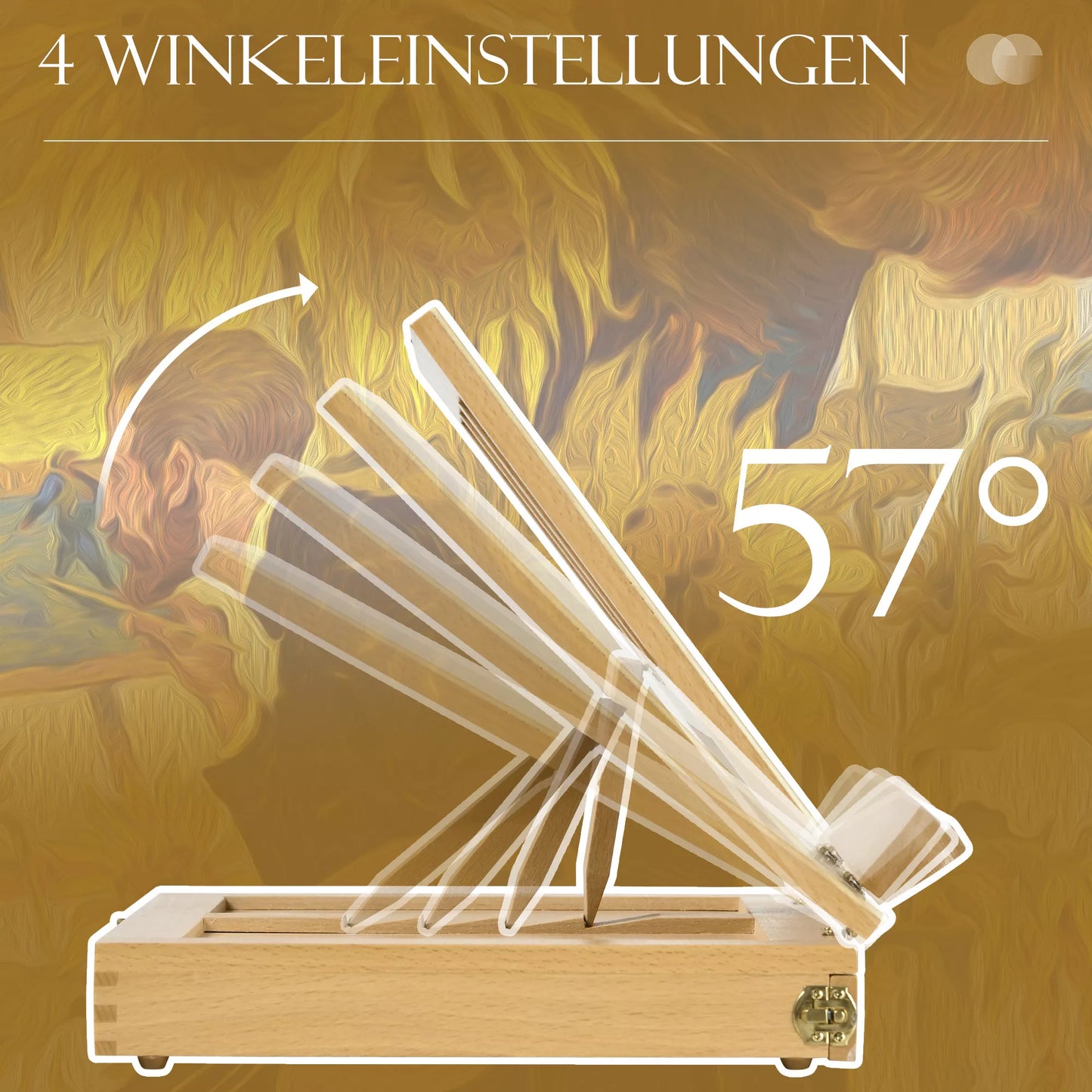 Stalo dailininko stovas, mažas dailininko stovas, 1 stalčius, 3 skyreliai, medžio masyvas, natūralus