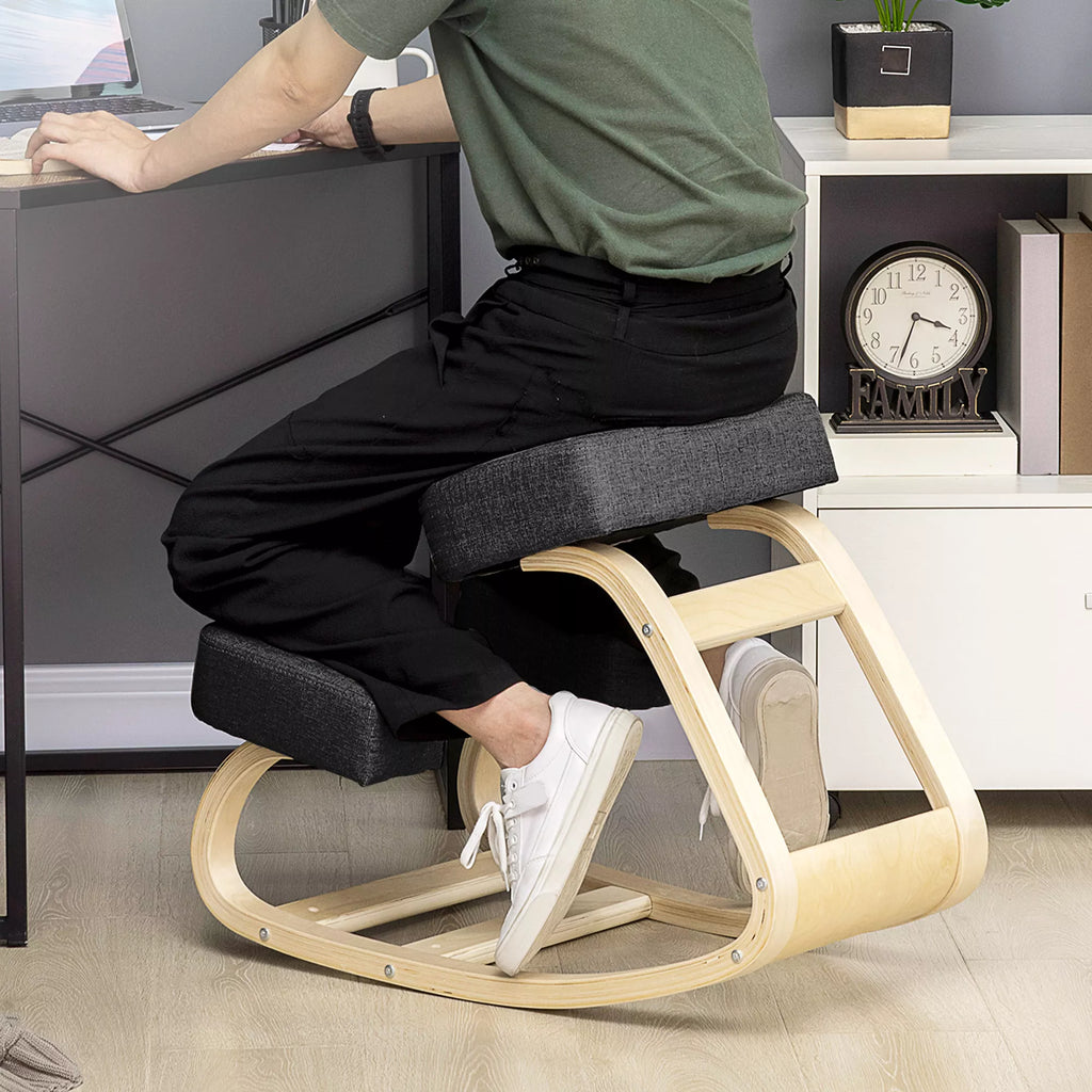 Ergonominė kelių kėdė, reguliuojamas aukštis, iki 120 kg, juoda