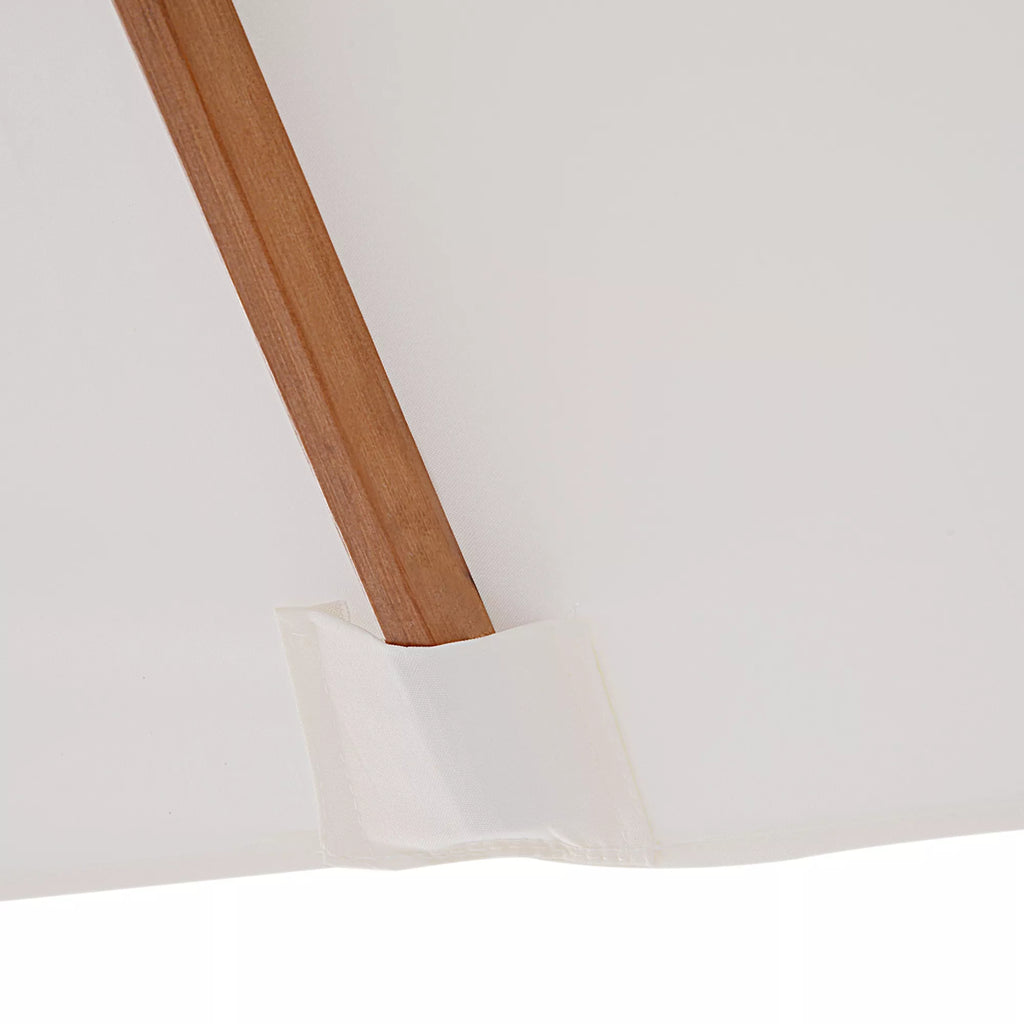 Skėtis nuo saulės 200 x 150 x 235 cm Sulankstomas sodo skėtis, reguliuojamas 3 pakopomis, stačiakampis, atsparus vandeniui ir UV spinduliams, skirtas paplūdimiui, balkonui, terasai, sodui, kreminės baltos spalvos.