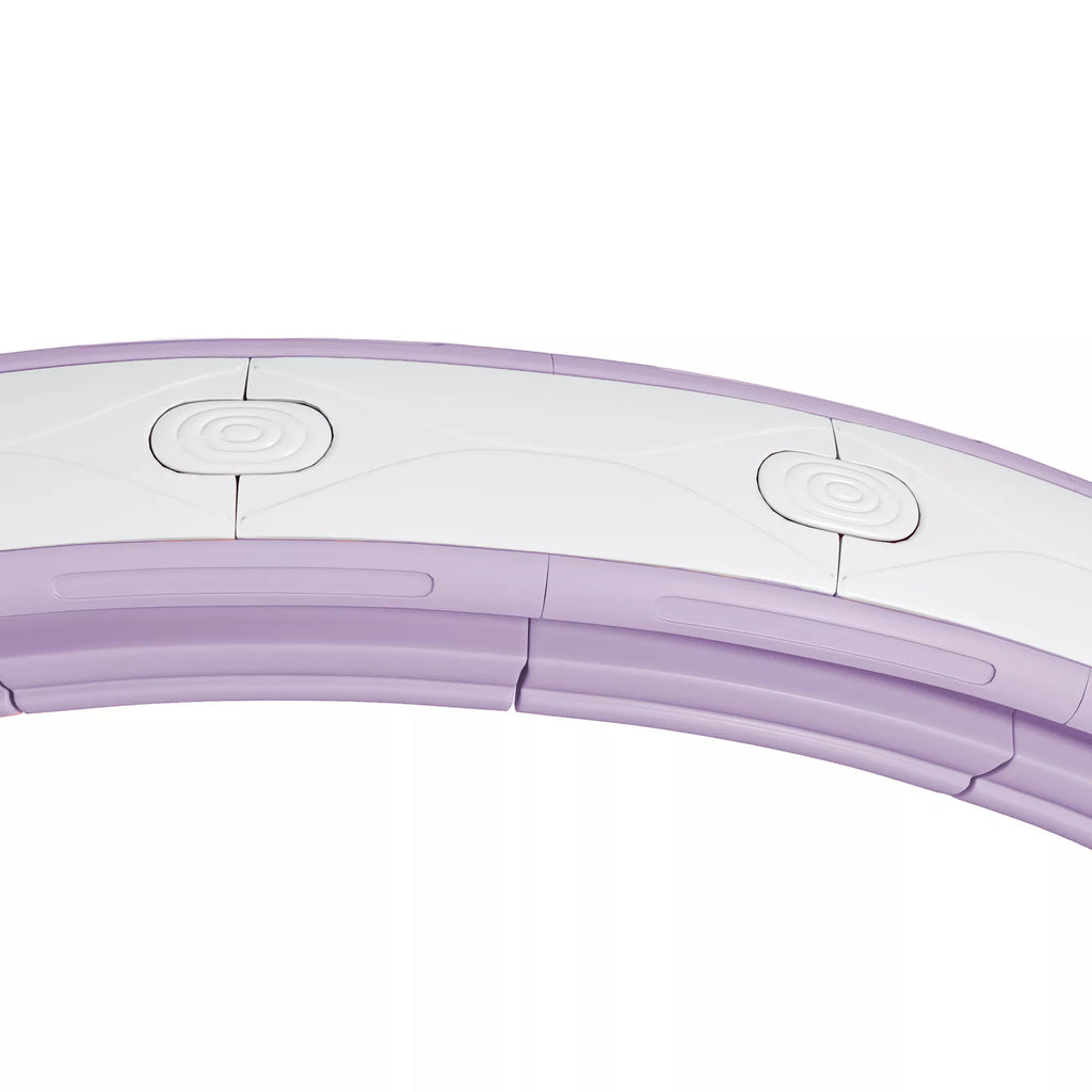 Išmanusis hula hoop lankas suaugusiems su svorio kamuoliukų skaitikliu, 16 mazgų (76–113 cm), violetinis