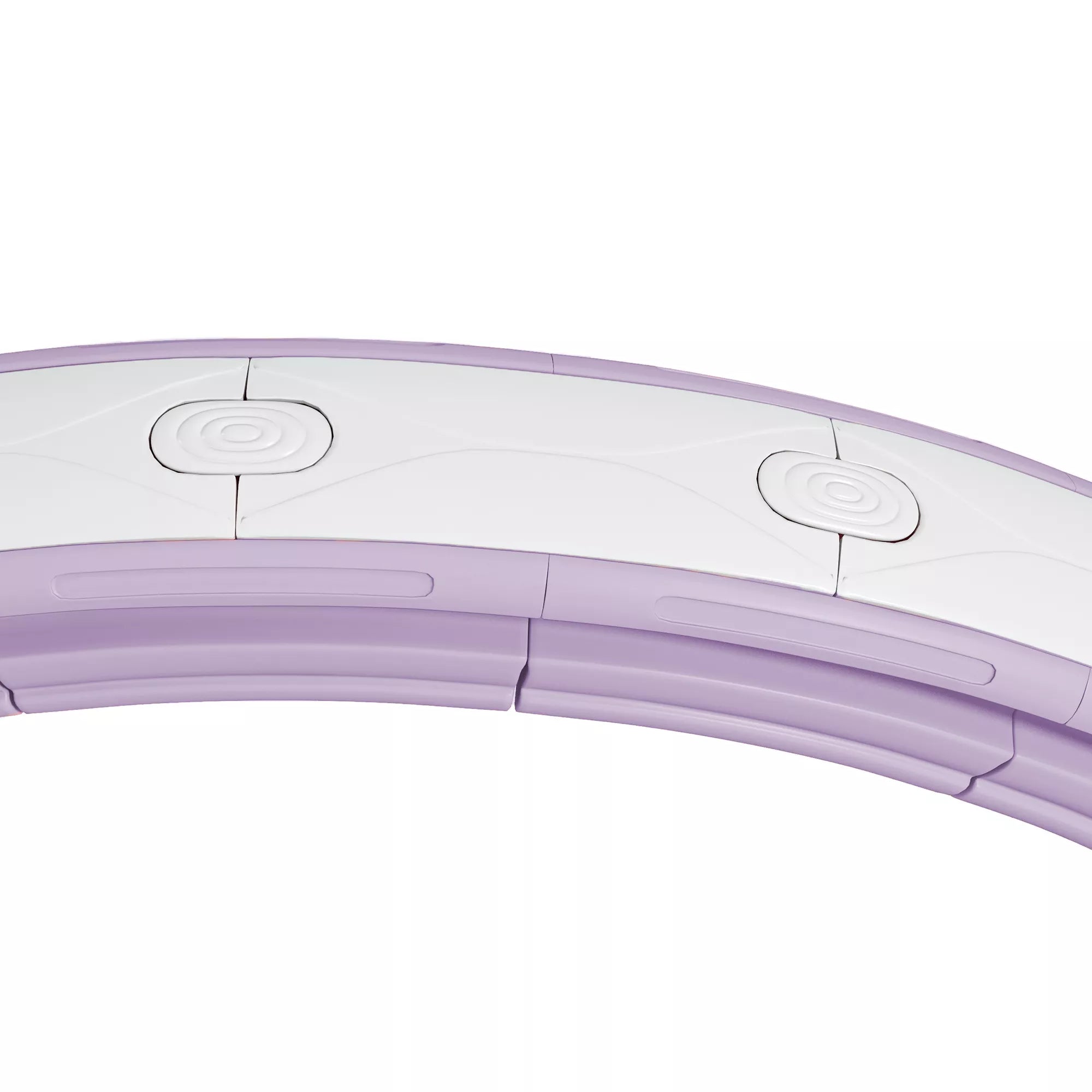 Išmanusis hula hoop lankas suaugusiems su svorio kamuoliukų skaitikliu, 16 mazgų (76–113 cm), violetinis