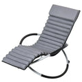 Ergonomiškas supamasis krėslas 2 in 1 Sūpynės Sodo kėdė Supamasis gultas Metalo tekstilė Rutulio formos Tamsiai pilka 145 x 74 x 86 cm
