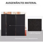 Pertvaros informacinė grafika apie audinį ir metalinį rėmą