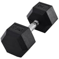 Hantel, 17,5 kg hantel, hantel, svoris, neslystantis rankena, juoda + sidabrinė