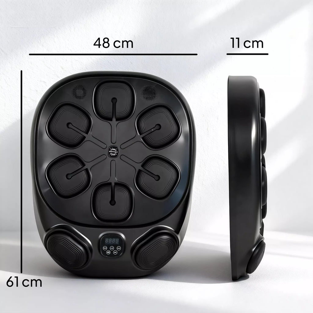 Music Boxing Machine, elektroninė LED bokso mašina su dvigubomis smūgių zonomis, „Bluetooth“ pirštinėmis ir 9 greičiais