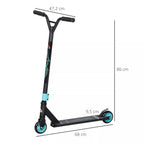 Pro Stunt-Scooter, paspirtukas laisvojo stiliaus triukams, aliuminis, metalas, dirbtinė oda, vaikams ir suaugusiems, žalias