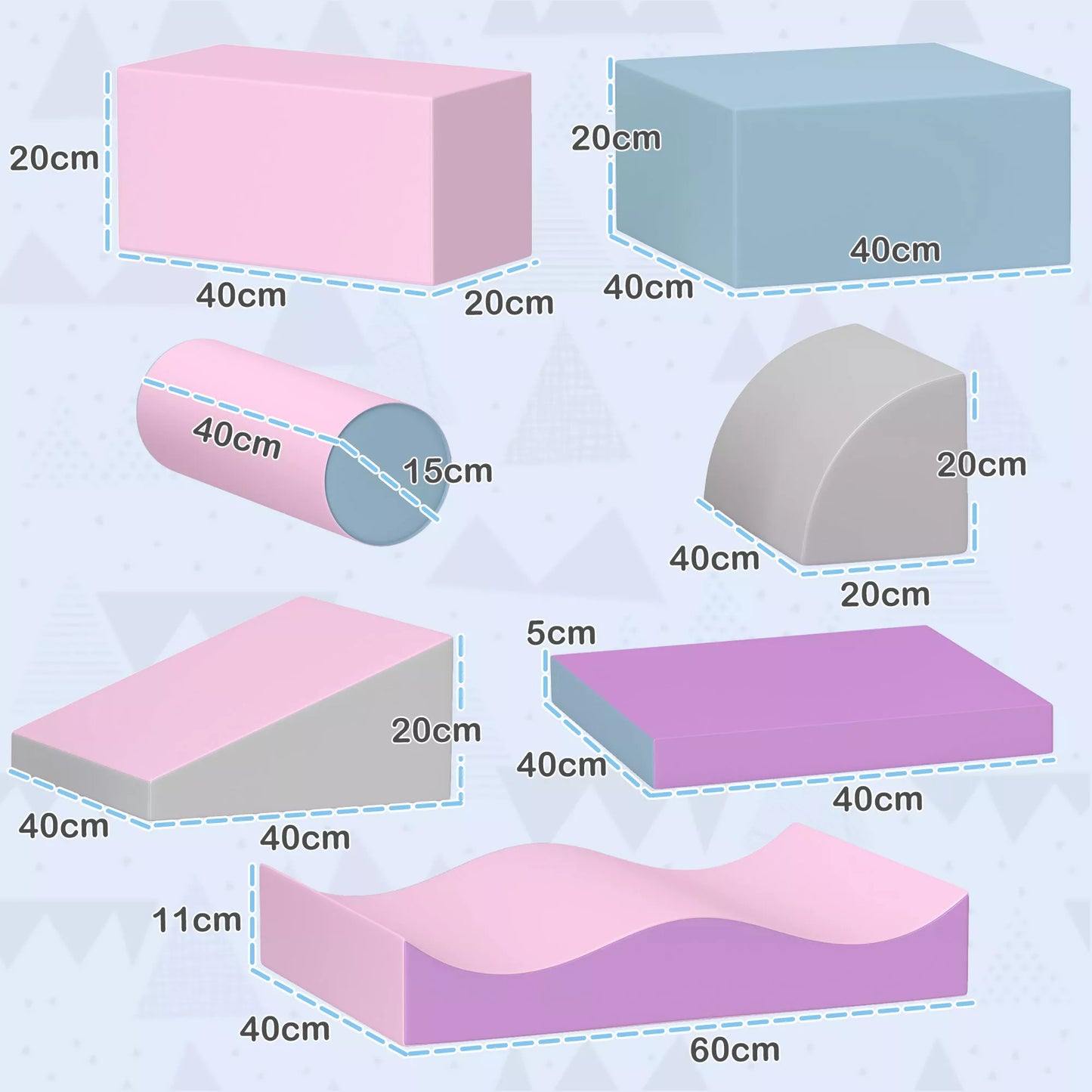 Putų plastiko konstruktoriai vaikams, skatina kūrybiškumą, dirbtinė oda, 40x40x20 cm, įvairių spalvų, 1–3 metai
