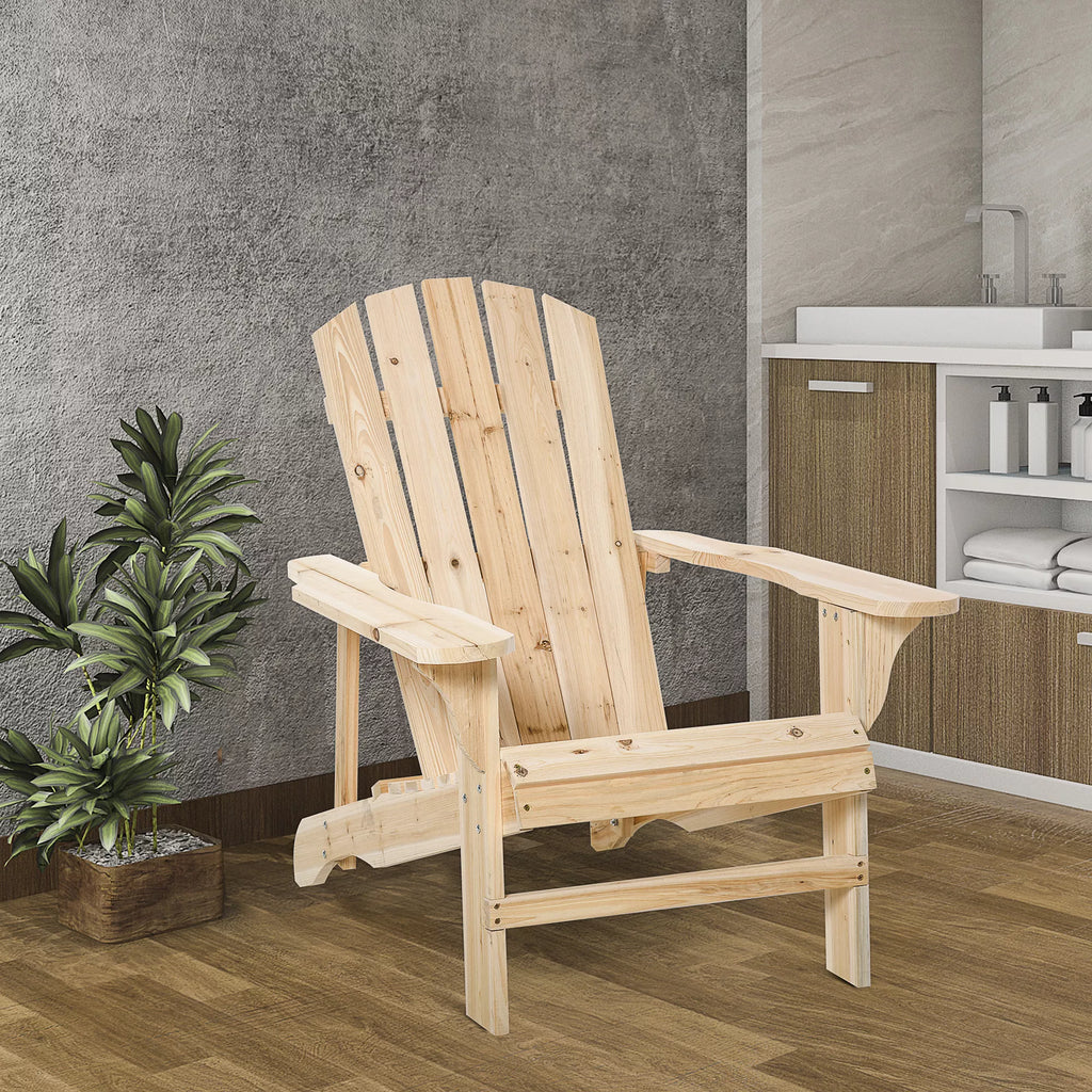 Adirondack lauko ir sodo kėdė, medinis fotelis su aukštu atlošu, kėnio mediena, juodos spalvos, 78 x 89 x 88 cm