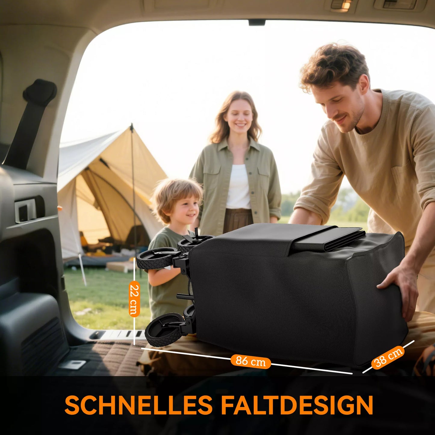 Sodo vežimėlis, dviejų pakopų transportavimo vežimėlis su nuimama danga, juodas, 369,5 L, 200 kg apkrova