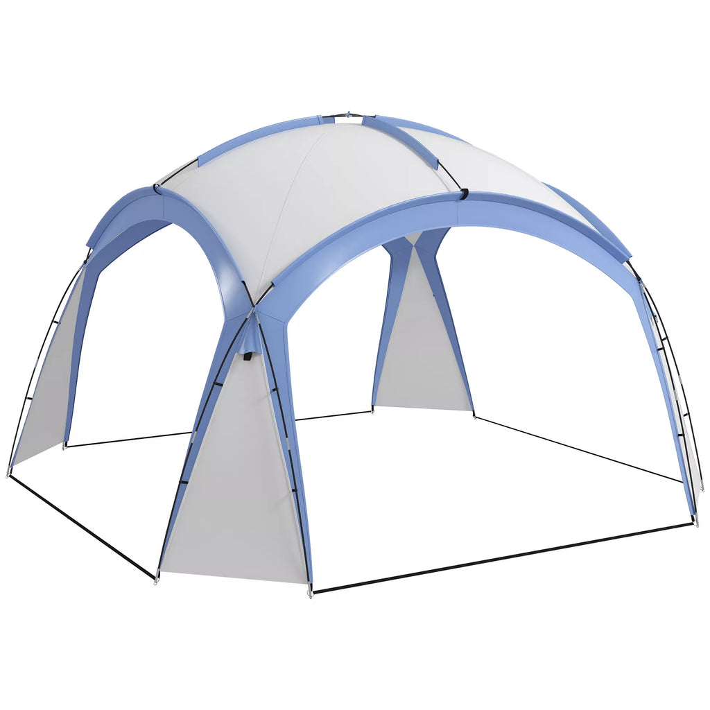 Event Shelter 3,5 x 3,5 m paviljonas su kabliais Durys Vandeniui atsparus Žiemai pritaikytas Sodo paviljonas Šviesiai mėlynas