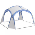 Event Shelter 3,5 x 3,5 m paviljonas su kabliais Durys Vandeniui atsparus Žiemai pritaikytas Sodo paviljonas Šviesiai mėlynas