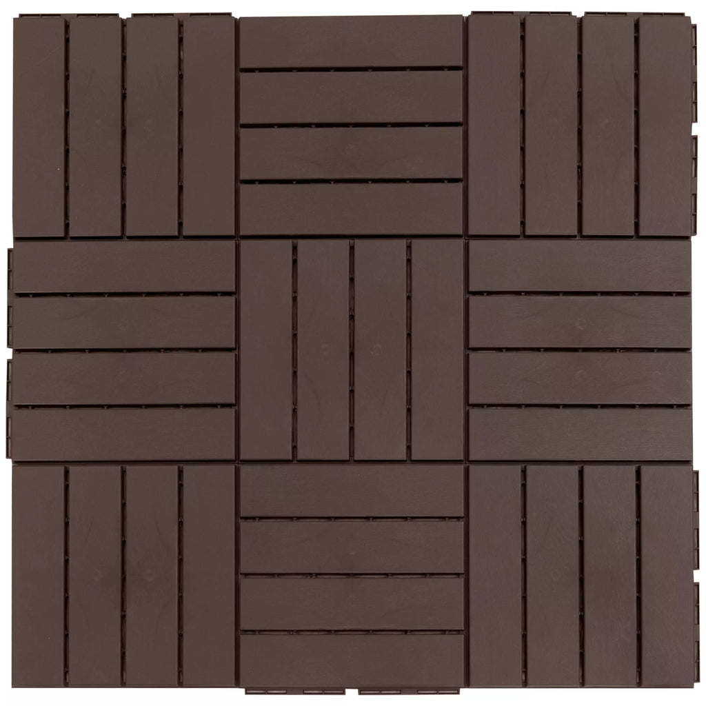 Lauko plytelės terasai balkonui su klick sistema 30x30 cm 9 vnt. 0,81㎡  rudos