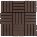 Lauko plytelės terasai balkonui su klick sistema 30x30 cm 9 vnt. 0,81㎡  rudos