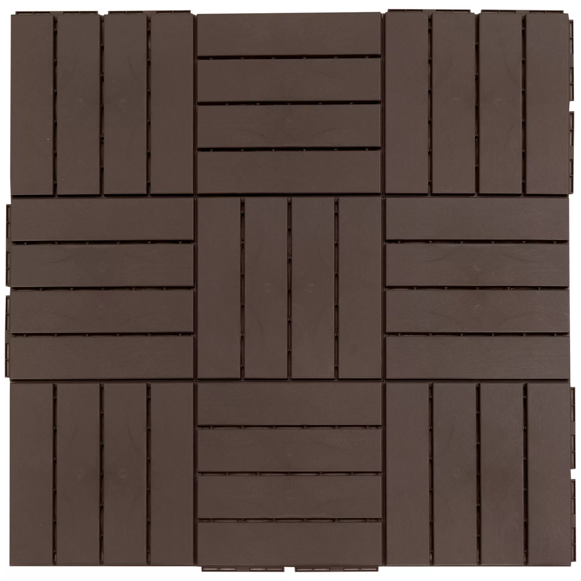 Lauko plytelės terasai balkonui su klick sistema 30x30 cm 9 vnt. 0,81㎡  rudos