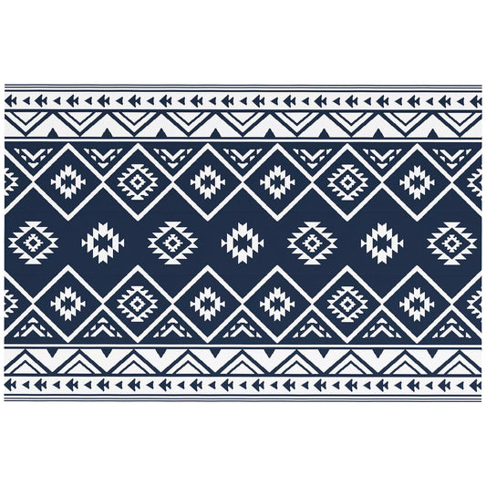 Lauko kilimas Terasos kilimas, Atsparus oro sąlygoms, Modernus dizainas, 182 cm x 274 cm x 0,3 cm, Juoda + Balta