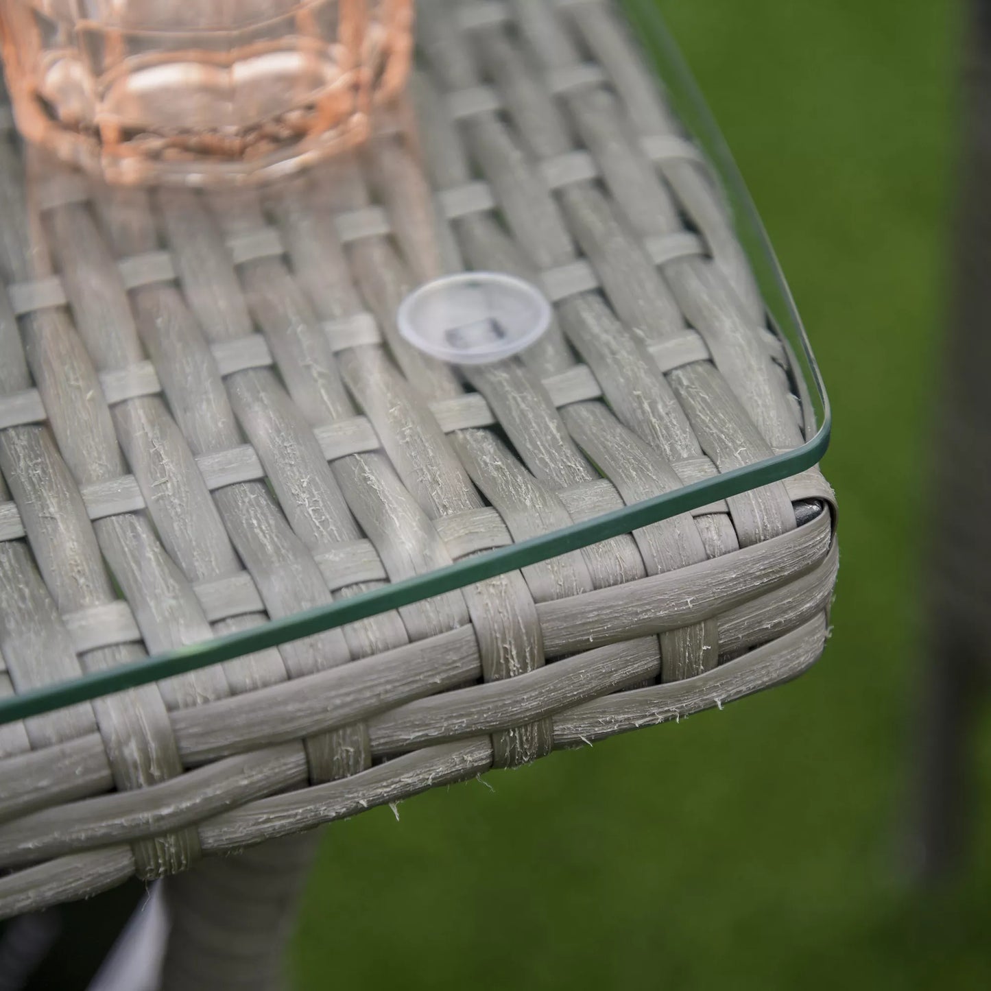 Polirato lauko baldų komplektas, 3 dalių lauko svetainės baldų komplektas balkonui 2 asmenims, 2 kėdės, stalas su sėdimosiomis pagalvėlėmis, sodui, terasai, balkonui, pilkas