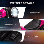 Motociklas su piktogramomis apie žibintą, sėdynę ir pedalą