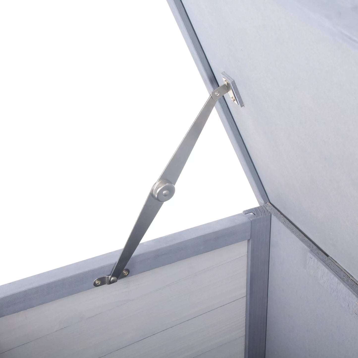 Truputis žiemos atsparus medinis triušių narvas 112x50x54 cm Triušių narvas su bituminiu stogu, 2 durimis, metaliniu tinkleliu, triušių narvas triušiams, jūrų kiaulytėms Lauko Pilka+Juoda