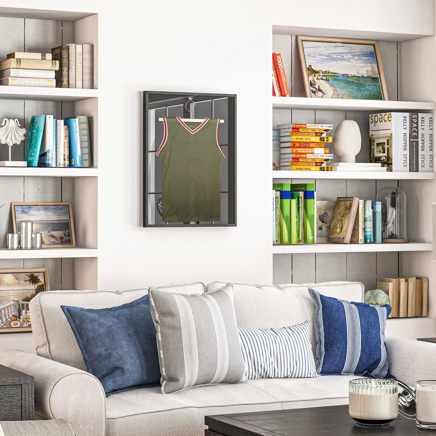 Trikotažo vitrina, drabužių pakaba, aliuminio rėmas, UV atsparus akrilinis priekis, juoda