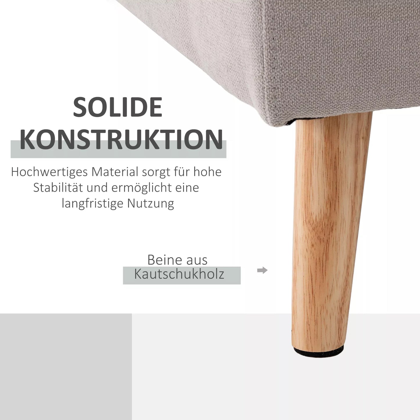 3 vietų kampinė sofa, linine išvaizda, keičiamos krypties pusilgė, 193x136x85 cm, šviesiai pilka